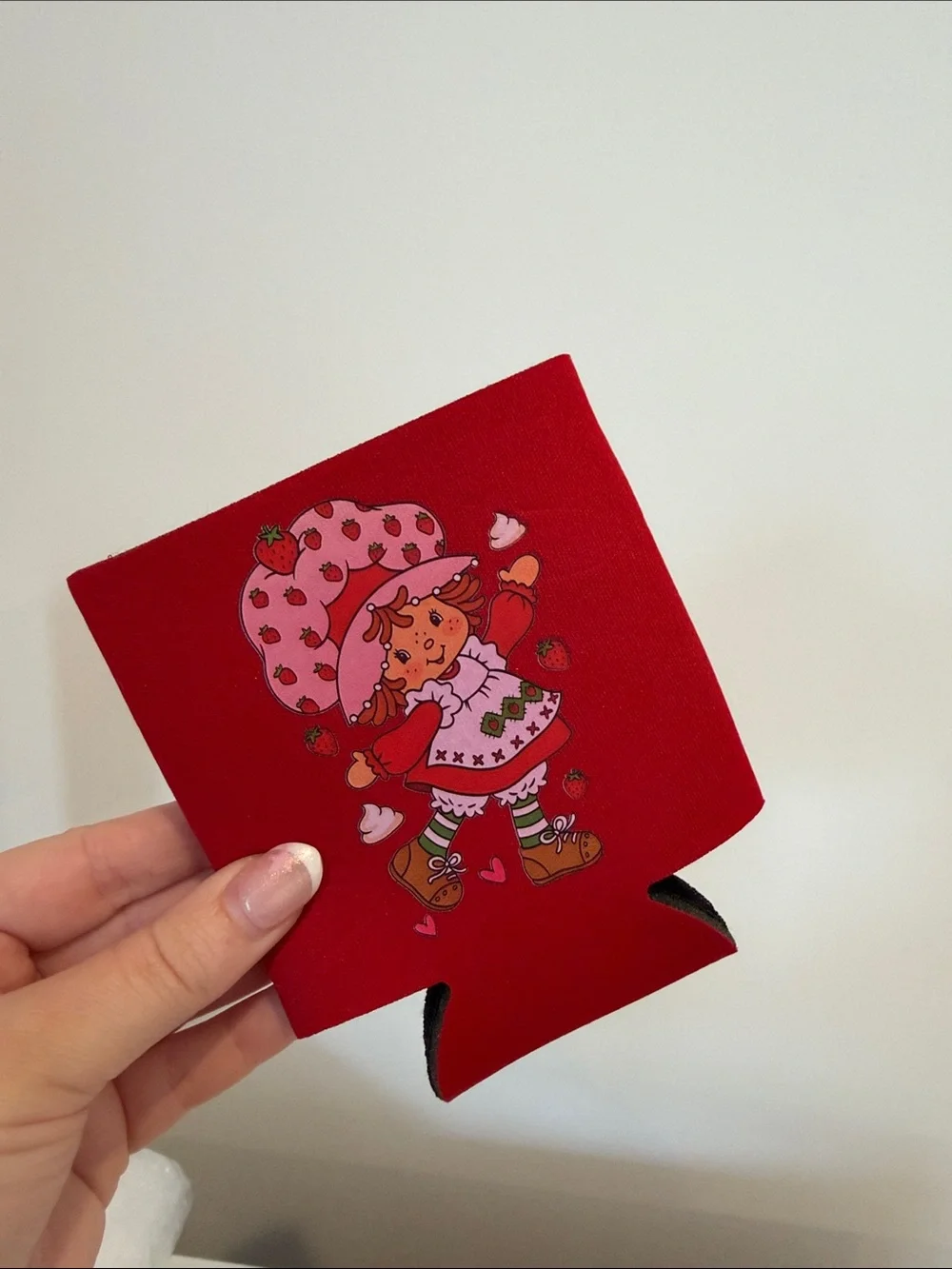 Strawberry shortcake drink coozie